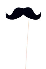 Photo booth props mustache isolated on white background. Birthday and Party Set and wedding.