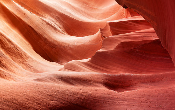 background of sculpted stone in Antelope slot Canyon