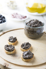 toasted bread with olive pate