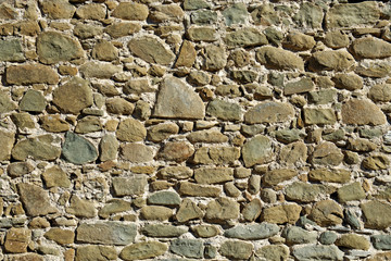 Muro di pietra medievale