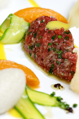 Pork steak tartar