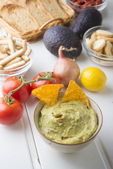 Guacamole with nachos