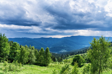 HDR views during uphill Makovytsya Ukraine