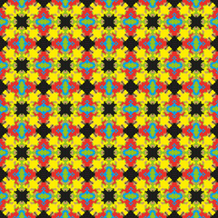 graphic ornament made geometric shapes, different colouring,shapes and sizes
