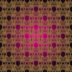 Brown people on black-pinked background. Seamless pattern