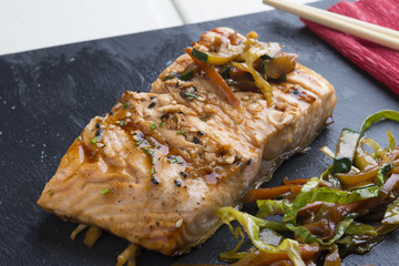 Salmon teriyaki