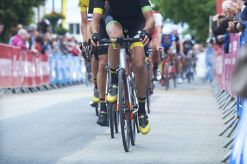 Obraz na płótnie Canvas course cycliste sur route