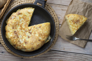 Tortila de patatas (typical food spain)