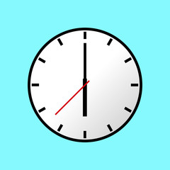 Clock icon, Vector illustration, flat design EPS10