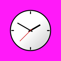 Clock icon, Vector illustration, flat design EPS10