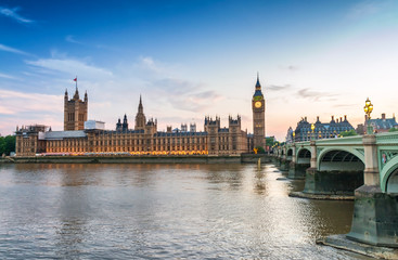 Fototapeta na wymiar London, UK. Houses of Parliament in Westminster