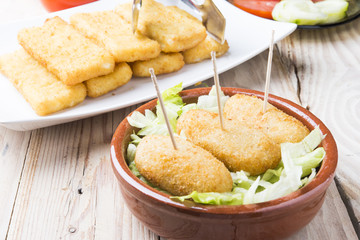 plate with croquetas