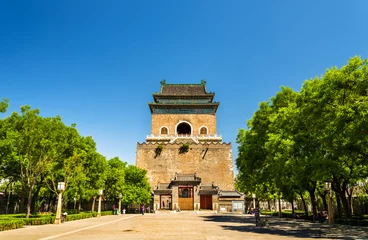 Rolgordijnen Zhonglou or Bell Tower in Beijing © Leonid Andronov