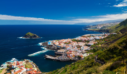 panoramic view of a cozy Garachico town
