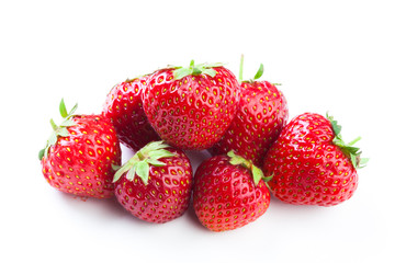 Beautiful strawberries isolated on white