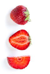 Beautiful strawberries isolated on white