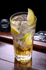 Refreshing iced tea drink.