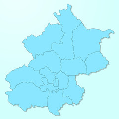 Obraz premium Beijing blue map on degraded background vector