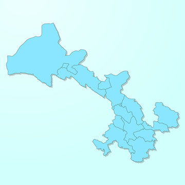 Gansu blue map on degraded background vector
