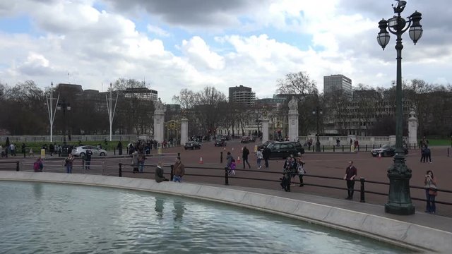 gates of buckingham palace in Pall mall london, UK, April 2016