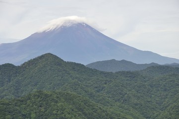 大室山からの夏の富士山