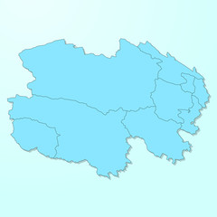 Fototapeta premium Qinghai blue map on degraded background vector