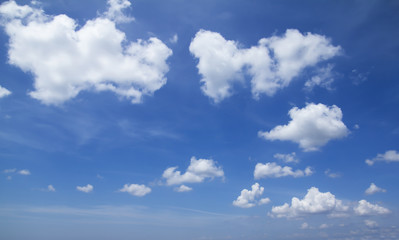 White clouds in the sky