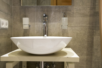 Moderm sink in the bathroom