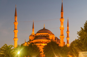 Famous mosque in turkish city of Istanbul
