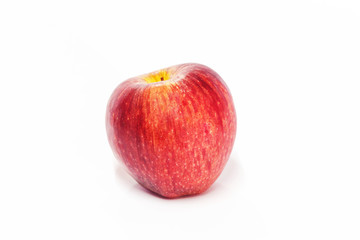Red apple on white background