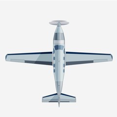 Plane in flat style.