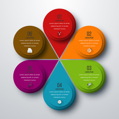 Infographic design with colored