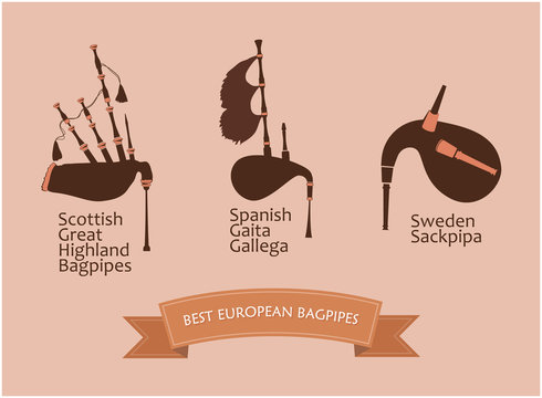 European Bagpipes Set