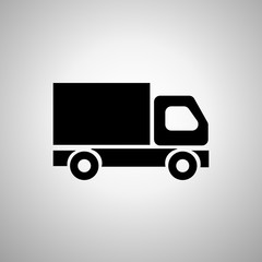 Delivery Truck icon on a light background. Vector illustration