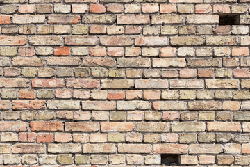 Background of old brick wall pattern texture.