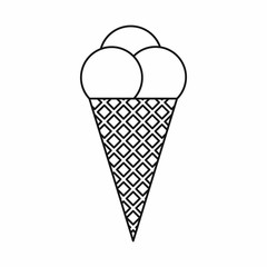 Ice Cream icon, outline style