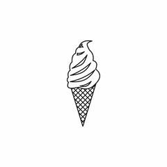 Ice Cream icon, outline style