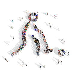 people man golfing sport 3d