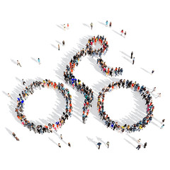 people man cycling sport 3d