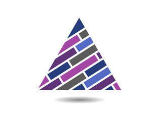 Fototapeta na wymiar Triangle Brick Logo