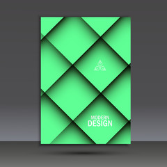 Modern vector brochure design template with abstract line