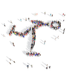 people skating sport 3d