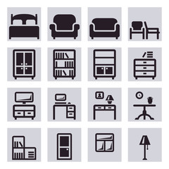 Furniture vector icons