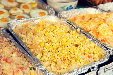 wok dish at street market