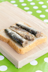 Sea fish on the bread