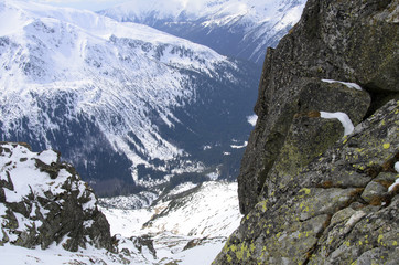 winter panorama of mountains