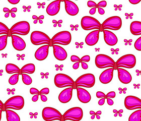 Obraz premium Beautiful abstract vector seamless pattern with purple butterflies