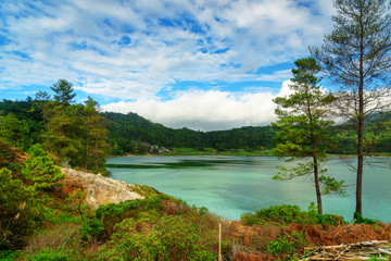 Fototapeta na wymiar Linau lake in Tomohon