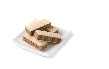 wafer with chocolate isolated