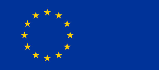 Flag of EU Europe background additional width copy space background - obrazy, fototapety, plakaty